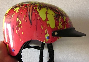 Amigo Collection red and yellow 60's retro  decoration with black visor Bike and Equestrian.jpg
